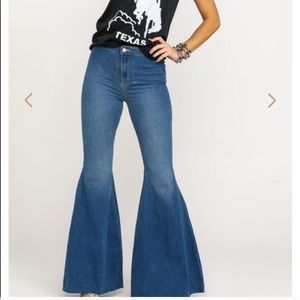 Free People Women’s Just Float On Flare Dark Jeans